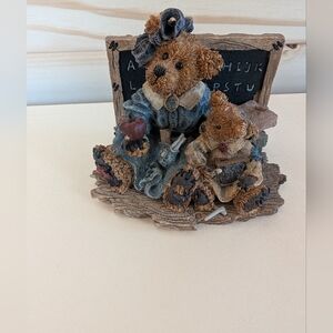 Boyds Bears Figurine with Blue and Brown Accents